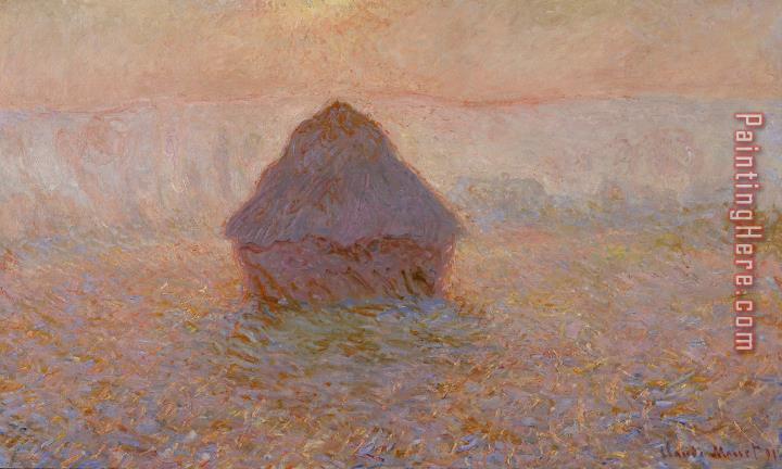 Claude Monet Grainstack Sun In The Mist